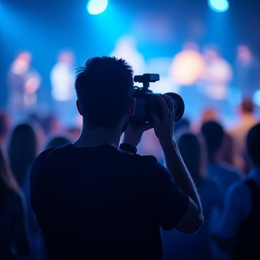 Photographe couvrant un événement